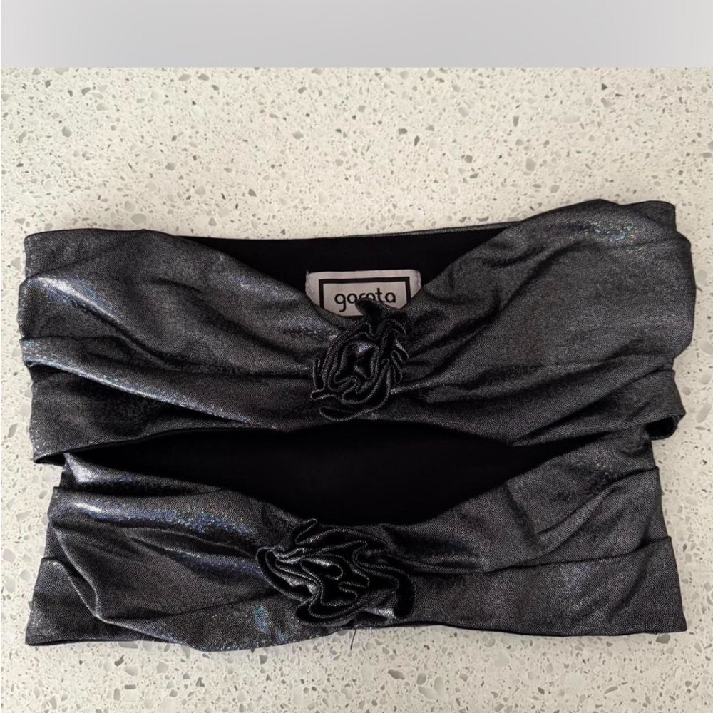Gaeta Shimmering Black Headbands
